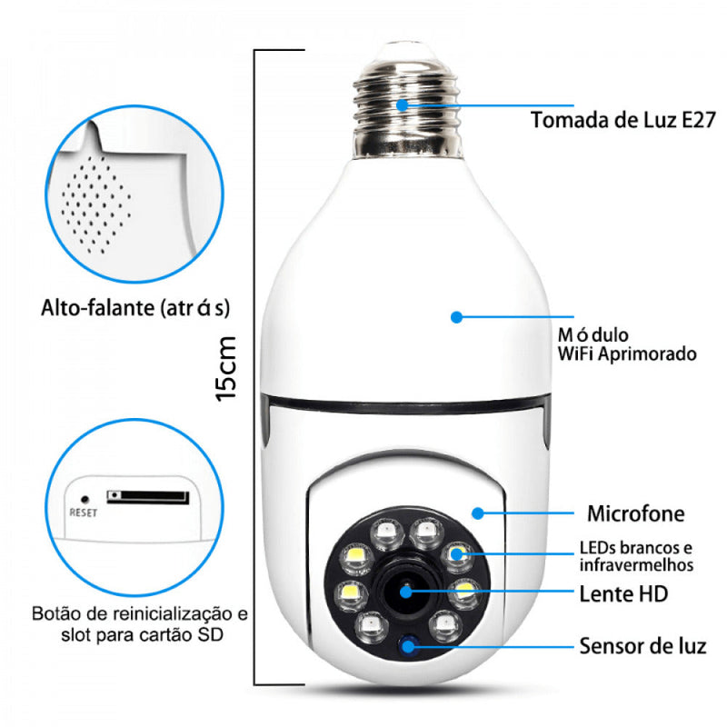 Câmera Smart Com Sensor de Movimento